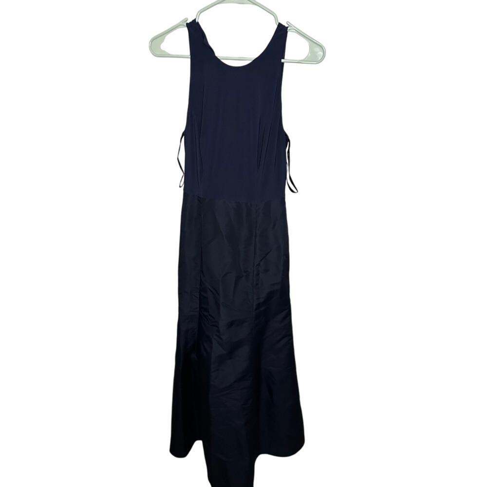 Elegant Navy Blue Sleeveless Dress‎